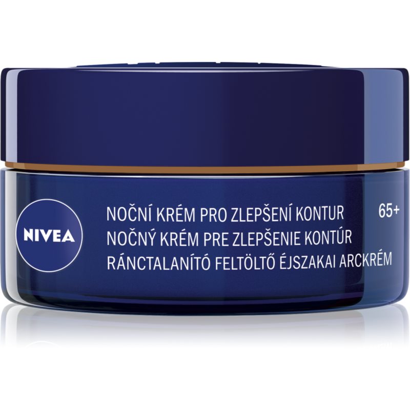 NIVEA Anti-Wrinkle Contouring liftinges éjszakai krém az arc kontúrjának megerősítésére a vonalak kisimítására 65+ 50 ml-ár