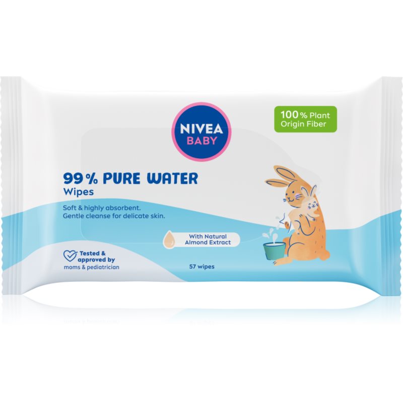 NIVEA BABY Pure Water frissítő nedves törlőkendők 57 db-Ár