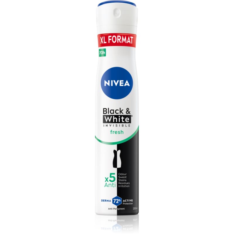 NIVEA Black & White Invisible Fresh + Antibacterial izzadásgátló spray hölgyeknek 200 ml-Ár