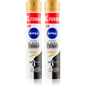 NIVEA Black & White Invisible Silky Smooth izzadásgátló spray takarékos kiszerelés