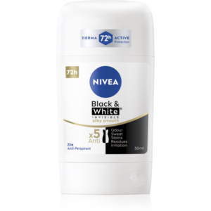 NIVEA Black & White Invisible Silky Smooth izzadásgátló stift 50 ml-ár