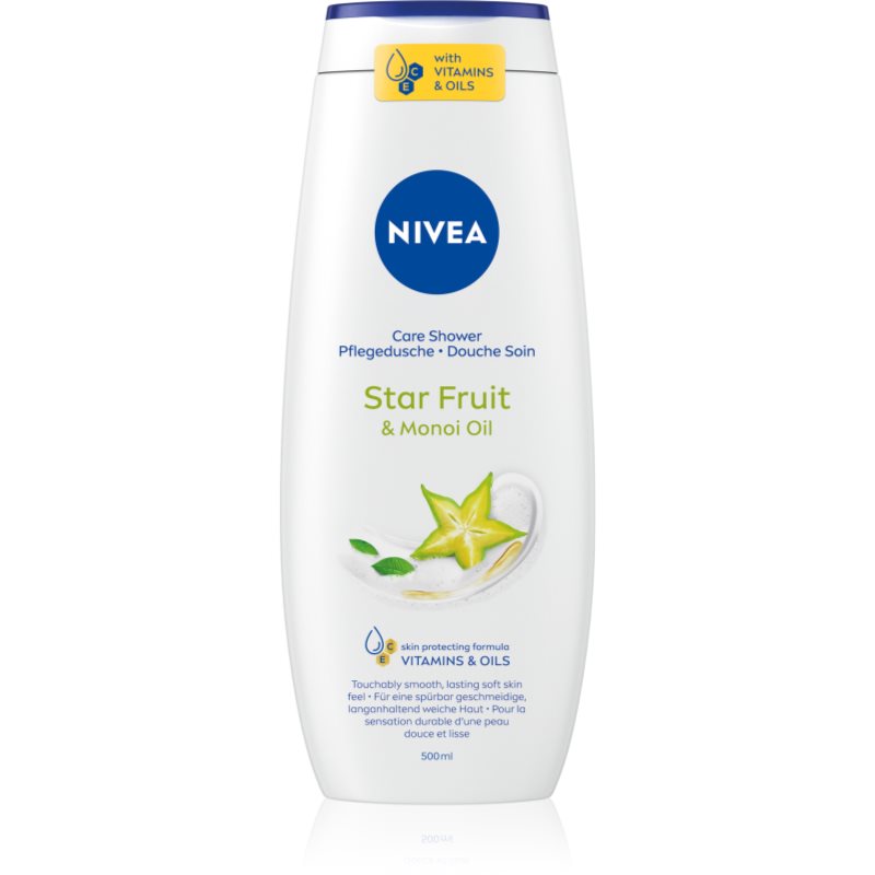NIVEA Care Shower Star Fruit & Monoi Oil hidratáló tusoló gél 500 ml-ár