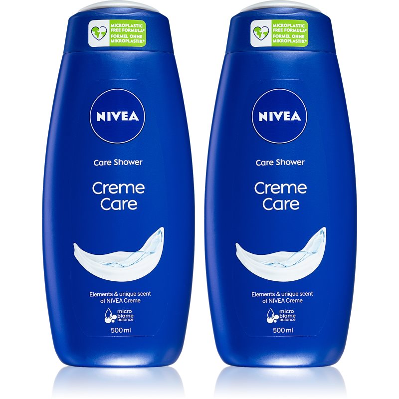 NIVEA Creme Care krémes tusoló gél takarékos kiszerelés 2 x 500 ml