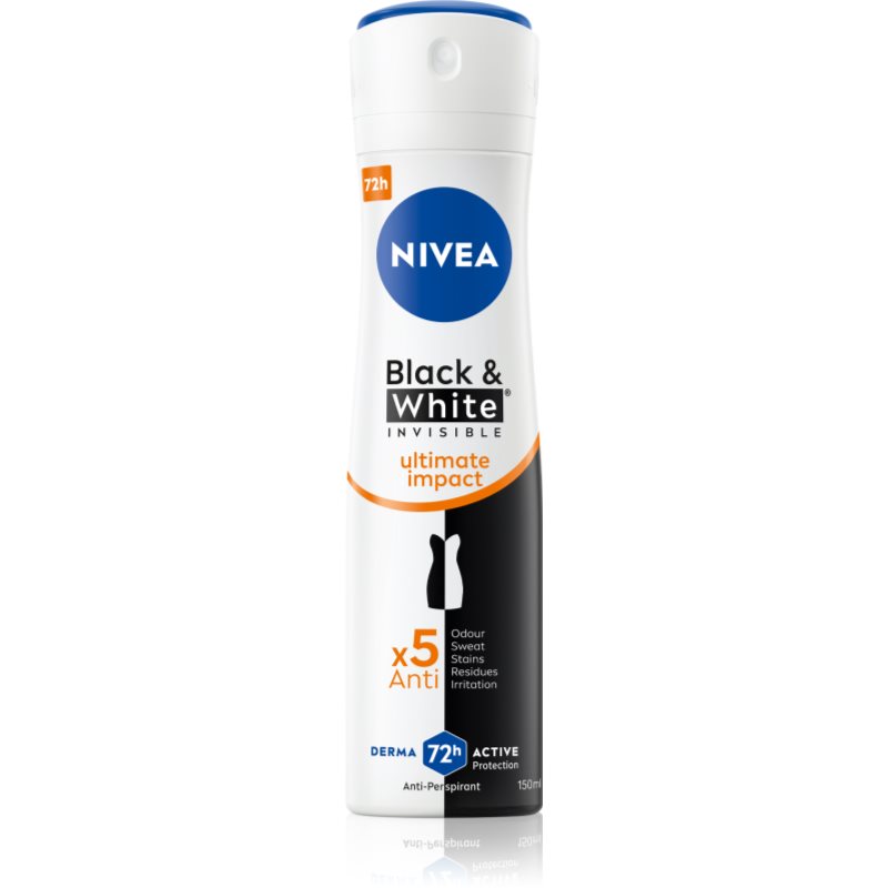 NIVEA Invisible Black & White Ultimate Impact izzadásgátló spray hölgyeknek 150 ml-Eredeti