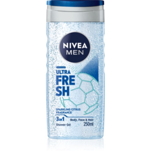 NIVEA MEN Ultra Fresh felfrissítő tusfürdő gél 3 az 1-ben 250 ml-Ár