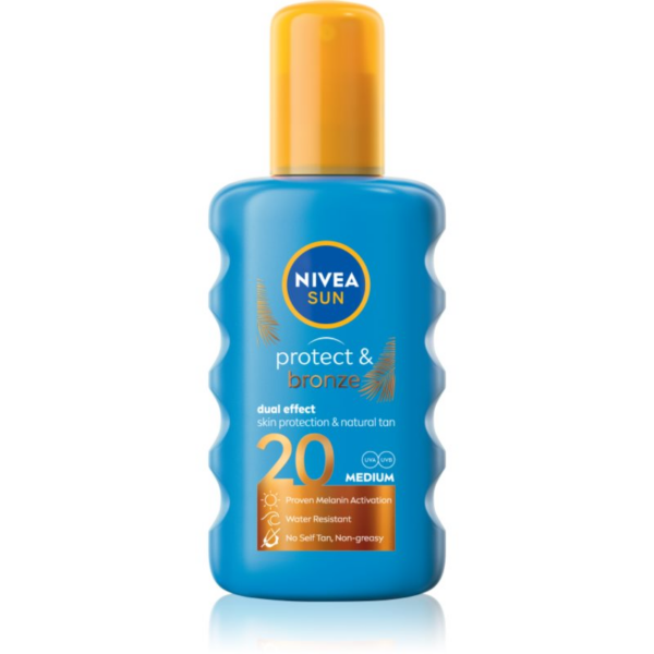 NIVEA SUN Protect & Bronze intenzív napozó spray SPF 20 200 ml-ár