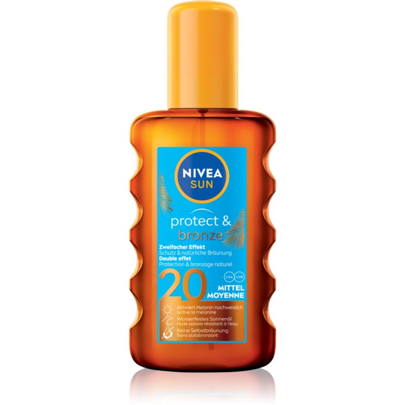 NIVEA SUN Protect & Bronze száraz olaj napozáshoz SPF 20 200 ml-Ár
