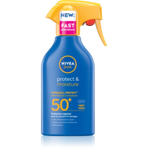 NIVEA SUN Protect & Moisture hidratáló napozó spray SPF 50+ 270 ml