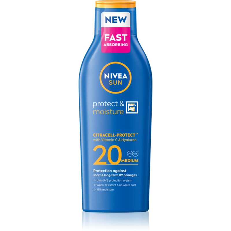 NIVEA SUN Protect & Moisture napozótej SPF 20 200 ml-ár