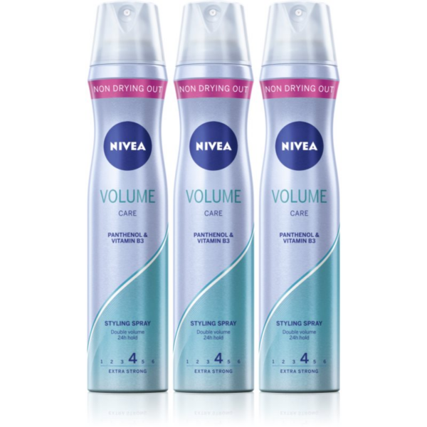 NIVEA Volume Care hajlakk dúsabb hatásért 3 x 250 ml