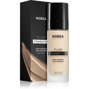 NOBEA Day-to-Day Fluid Foundation tartós alapozó árnyalat 01 Light beige 28 ml-Ár