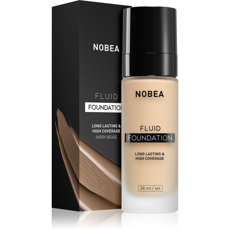 NOBEA Day-to-Day Fluid Foundation tartós alapozó árnyalat 02 Ivory beige 28 ml-Ár