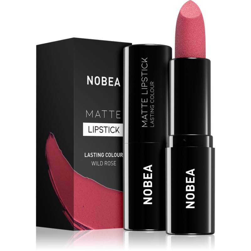 NOBEA Day-to-Day Matte Lipstick mattító rúzs árnyalat Wild rose #M18 3 g-Ár