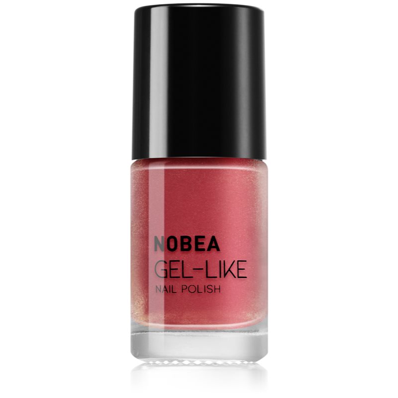 NOBEA Metal Gel-like Nail Polish körömlakk géles hatással árnyalat Sunset coral #N53 6 ml-Ár