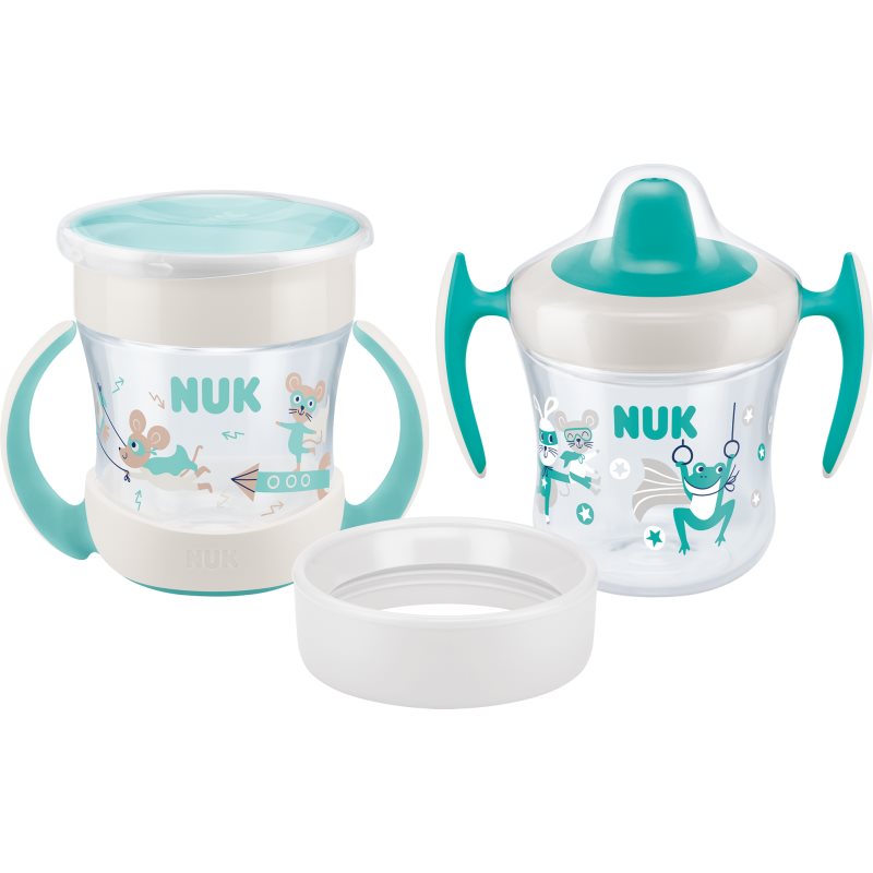 NUK Mini Cups Set Mint/Turquoise bögre 3 az 1-ben 6m+ Neutral 160 ml-Ár