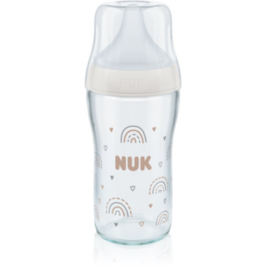 NUK Perfect Match cumisüveg üvegből hőmérséklet-figyeléssel 230 ml