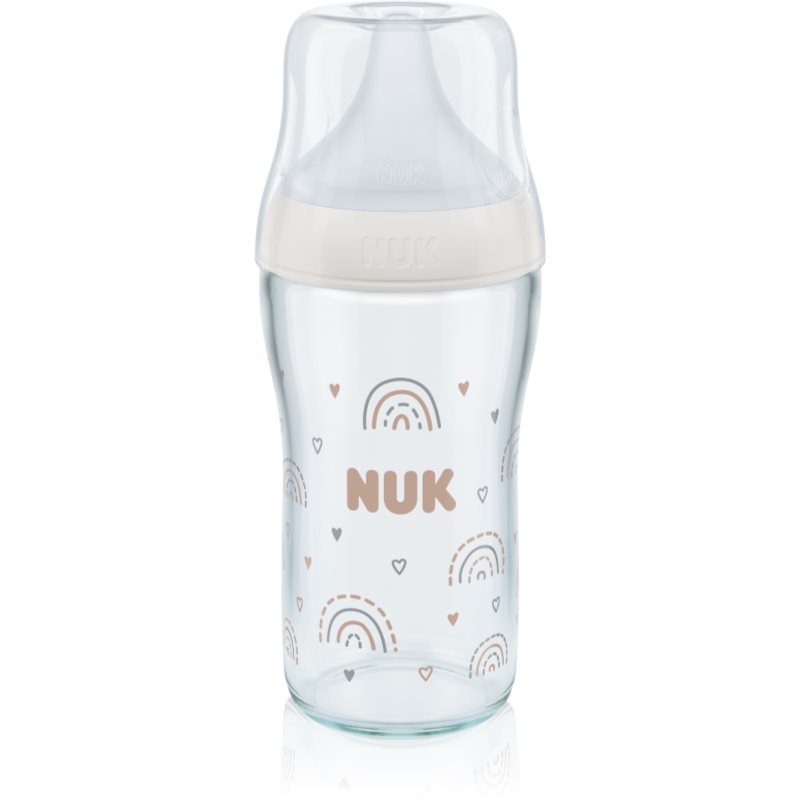 NUK Perfect Match cumisüveg üvegből hőmérséklet-figyeléssel 230 ml