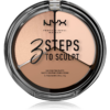NYX Professional Makeup 3 Steps To Sculpt Púderes highlight és kontúr paletta árnyalat 01 Fair 15 g-Eredeti