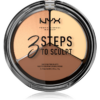 NYX Professional Makeup 3 Steps To Sculpt Púderes highlight és kontúr paletta árnyalat 02 Light 15 g-Eredeti