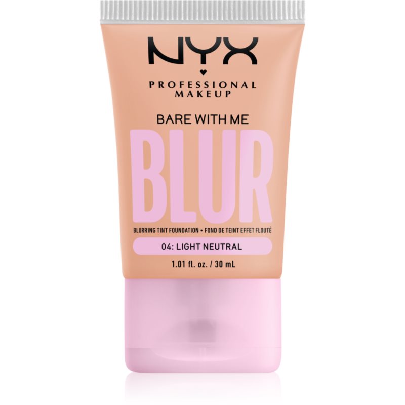 NYX Professional Makeup Bare With Me Blur Tint hidratáló alapozó árnyalat 04 Light Neutral 30 ml-Ár
