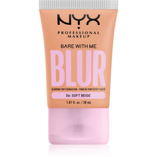 NYX Professional Makeup Bare With Me Blur Tint hidratáló alapozó árnyalat 06 Soft Beige 30 ml-Ár