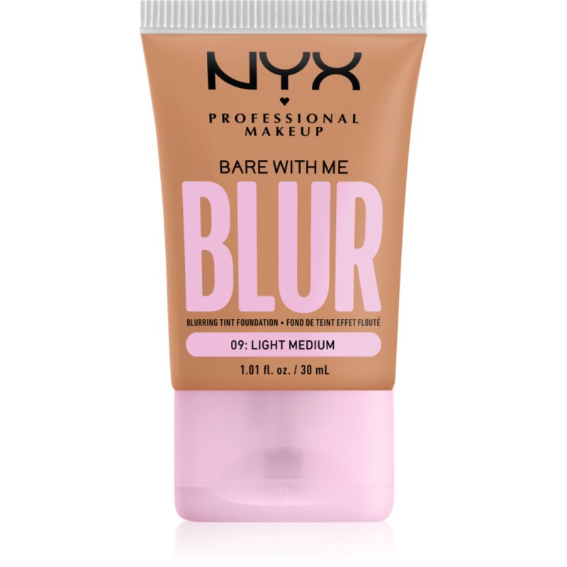 NYX Professional Makeup Bare With Me Blur Tint hidratáló alapozó árnyalat 09 Light Medium 30 ml-Ár