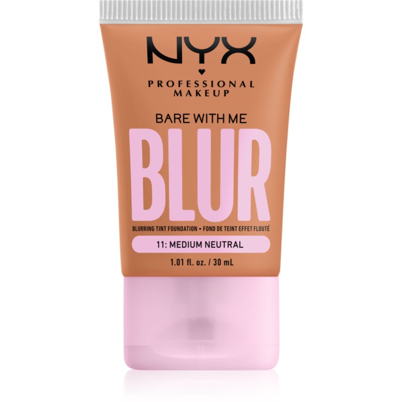 NYX Professional Makeup Bare With Me Blur Tint hidratáló alapozó árnyalat 11 Medium Neutral 30 ml-Ár
