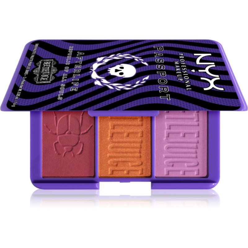 NYX Professional Makeup Beetlejuice Afterlife arcpirosító paletta 3x1