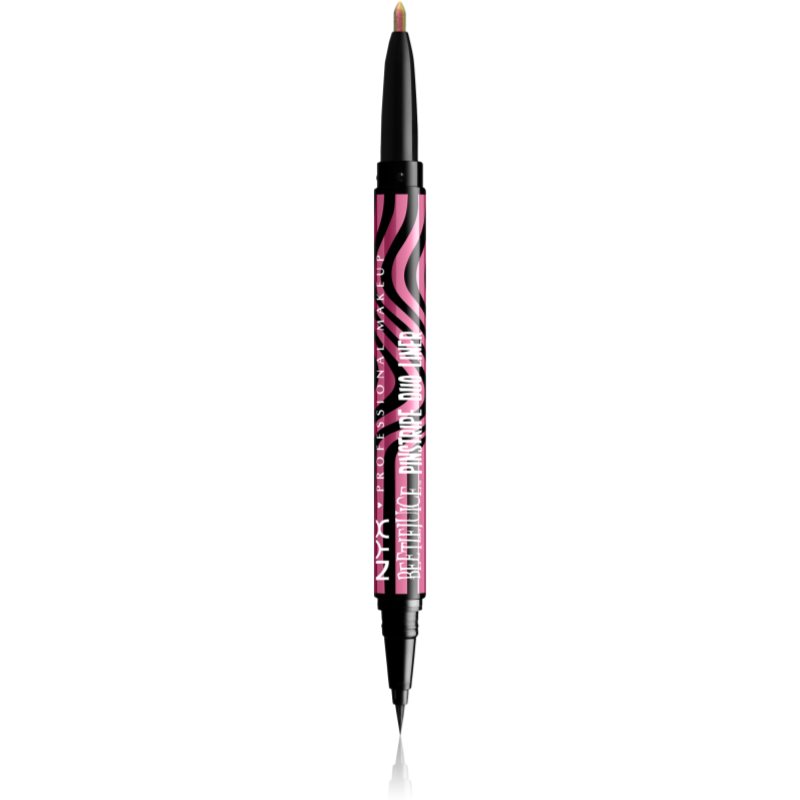 NYX Professional Makeup Beetlejuice Pinstripe Duo Liner szemhéjtus 2 az 1-ben árnyalat 01 Pink Chrome 0