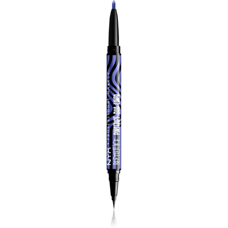 NYX Professional Makeup Beetlejuice Pinstripe Duo Liner szemhéjtus 2 az 1-ben árnyalat 02 Purple Chrome 0