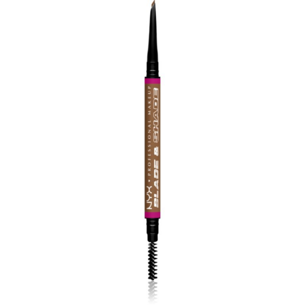 NYX Professional Makeup Blade & Shade szemöldök ceruza kefével árnyalat 02 Blonde g