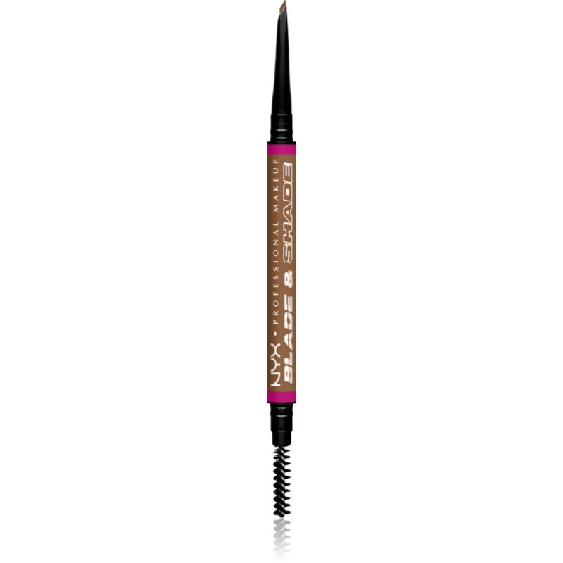 NYX Professional Makeup Blade & Shade szemöldök ceruza kefével árnyalat 02 Blonde g