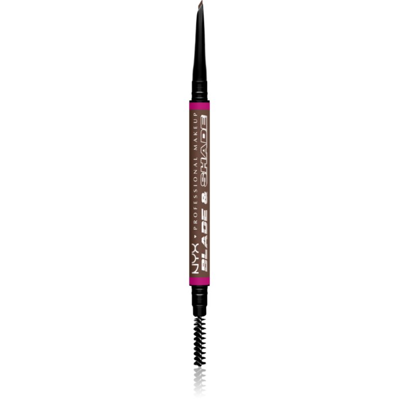 NYX Professional Makeup Blade & Shade szemöldök ceruza kefével árnyalat 09 Brunette g