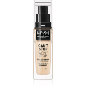 NYX Professional Makeup Can't Stop Won't Stop Full Coverage Foundation Magas fedésű alapozó árnyalat 02 Alabaster 30 ml-Eredeti