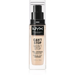 NYX Professional Makeup Can't Stop Won't Stop Full Coverage Foundation Magas fedésű alapozó árnyalat 03 Porcelain 30 ml-Eredeti
