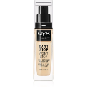 NYX Professional Makeup Can't Stop Won't Stop Full Coverage Foundation Magas fedésű alapozó árnyalat 6.3 Warm Vanilla 30 ml-Eredeti