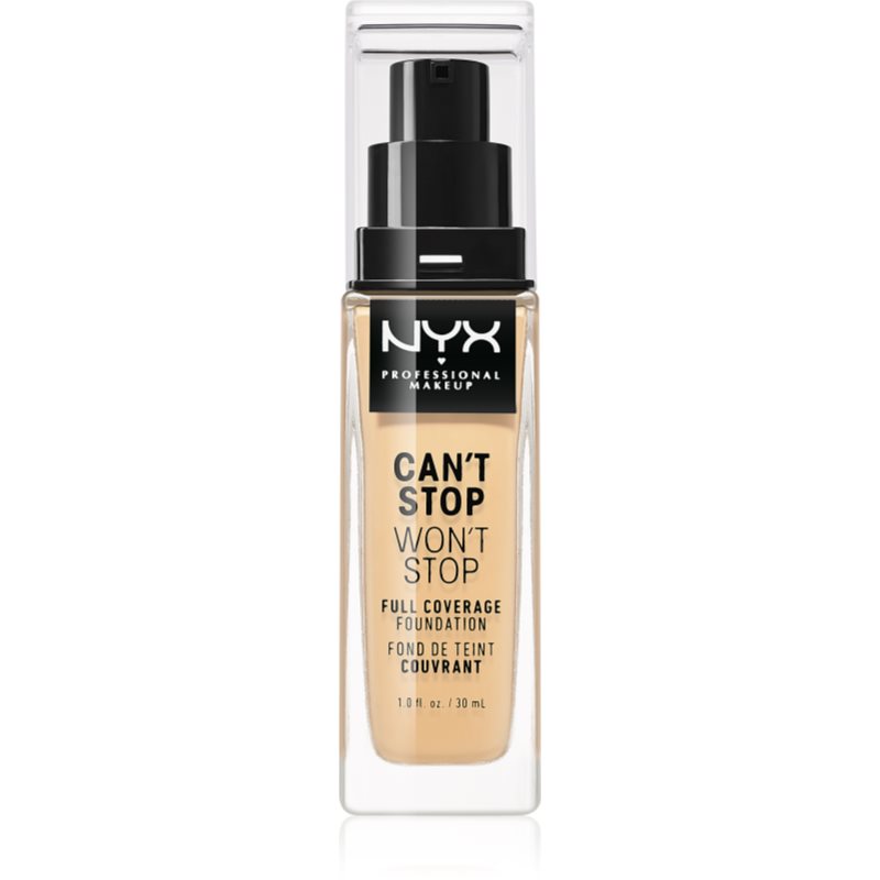 NYX Professional Makeup Can't Stop Won't Stop Full Coverage Foundation Magas fedésű alapozó árnyalat 6.5 Nude 30 ml-Eredeti