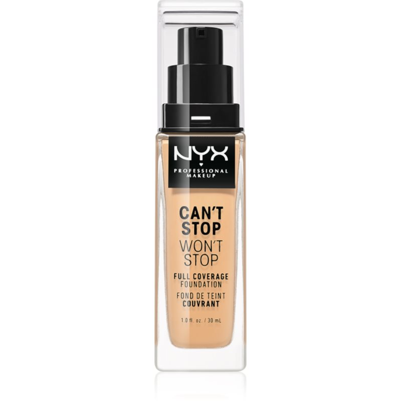 NYX Professional Makeup Can't Stop Won't Stop Full Coverage Foundation Magas fedésű alapozó árnyalat 7.5 Soft Beige 30 ml-Eredeti