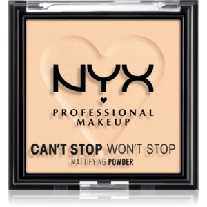 NYX Professional Makeup Can't Stop Won't Stop Mattifying Powder mattító púder árnyalat 02 Light 6 g-Ár