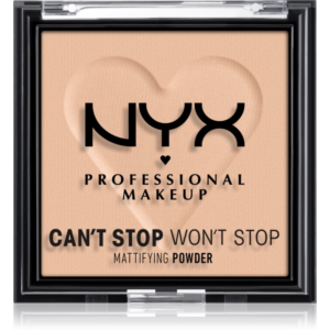 NYX Professional Makeup Can't Stop Won't Stop Mattifying Powder mattító púder árnyalat 03 Light Medium 6 g-Ár