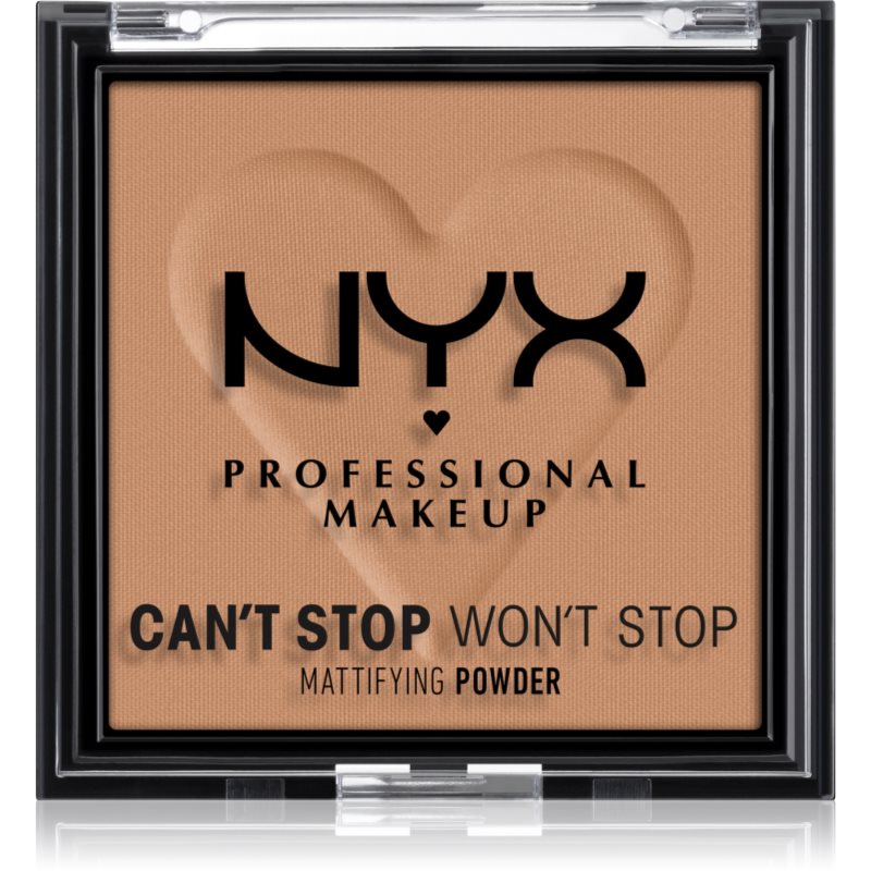 NYX Professional Makeup Can't Stop Won't Stop Mattifying Powder mattító púder árnyalat 07 Caramel 6 g-Ár