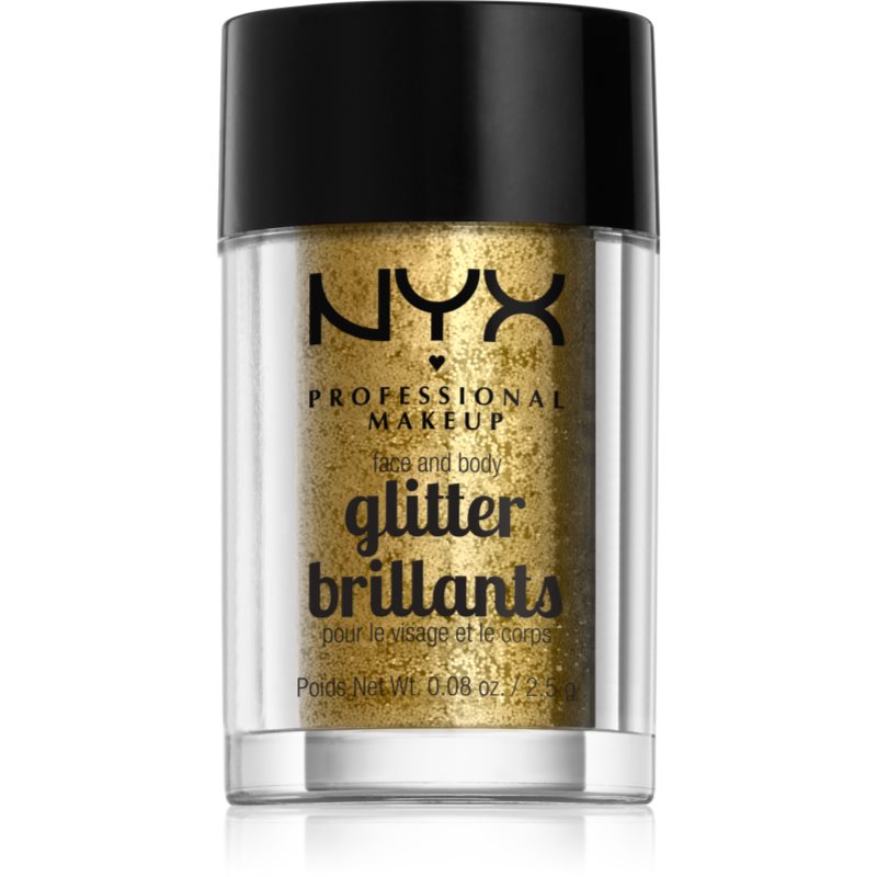 NYX Professional Makeup Face & Body Glitter Brillants Arc és test csillám árnyalat 05 Gold 2.5 g-Eredeti