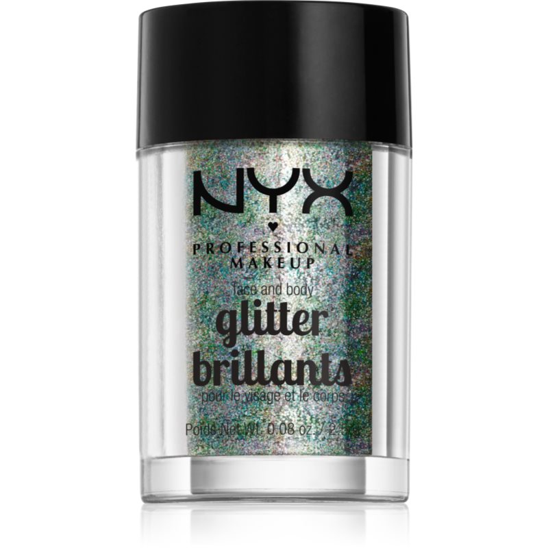 NYX Professional Makeup Face & Body Glitter Brillants Arc és test csillám árnyalat 06 Crystal 2.5 g-Eredeti