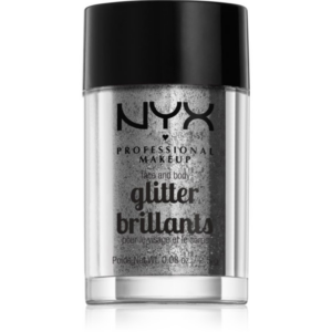 NYX Professional Makeup Face & Body Glitter Brillants Arc és test csillám árnyalat 10 Silver 2.5 g-Ár