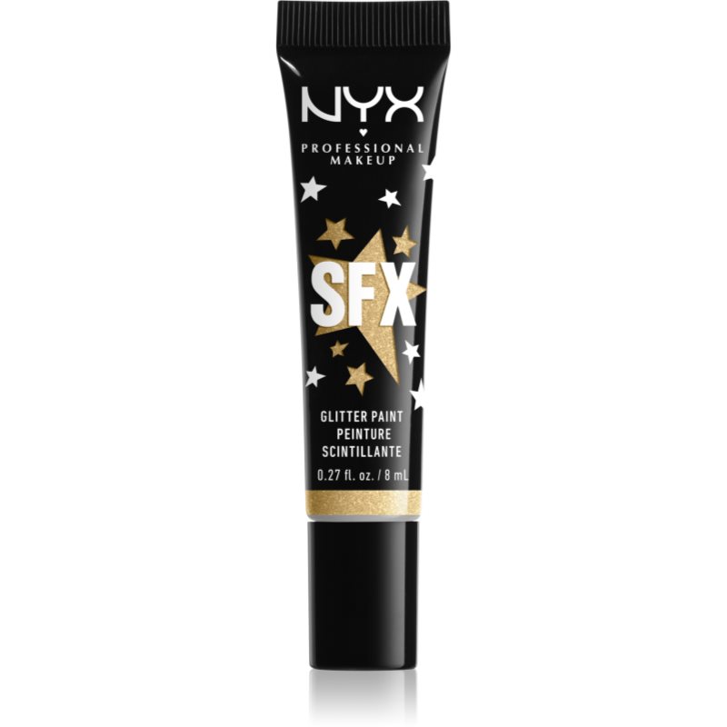 NYX Professional Makeup Halloween Glitter Paint Arc és test csillám árnyalat 02 Broomstick Baddie 8 ml-Ár