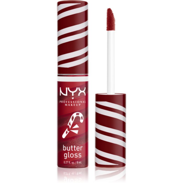 NYX Professional Makeup Holiday Butter Gloss ajakfény árnyalat 01 Peppermint Swirl 8 ml