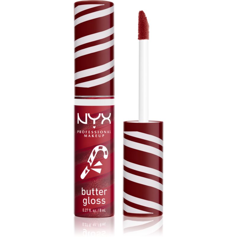 NYX Professional Makeup Holiday Butter Gloss ajakfény árnyalat 01 Peppermint Swirl 8 ml
