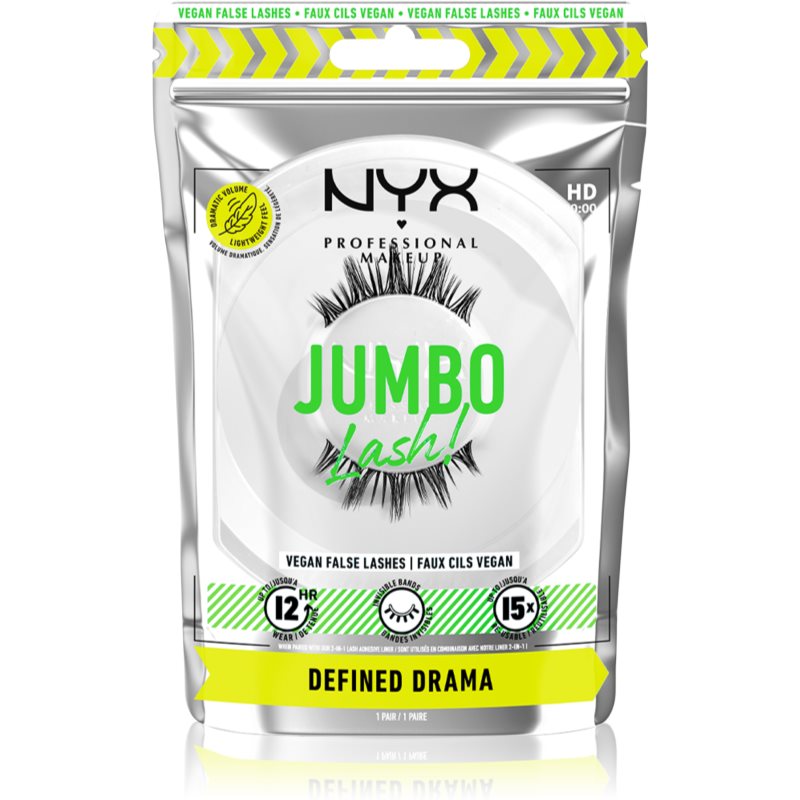 NYX Professional Makeup Jumbo Lash! műszempillák típus 08 Defined Drama 1 pár-Ár