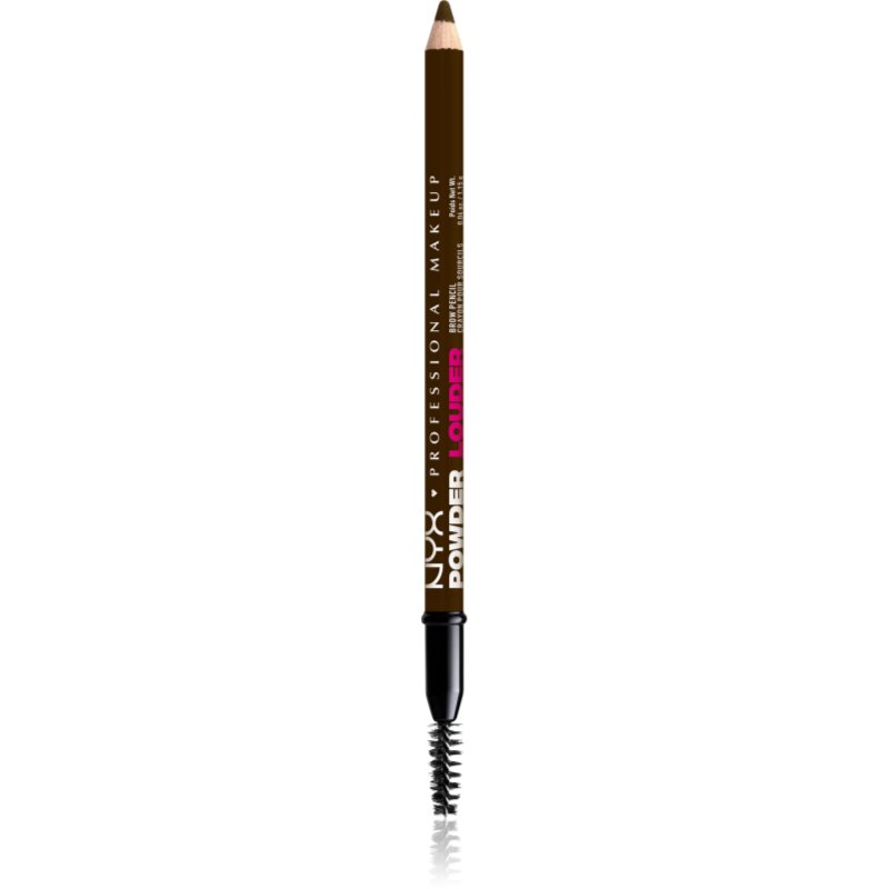 NYX Professional Makeup Powder Louder szemöldök ceruza kefével árnyalat Ash Brown 1 db