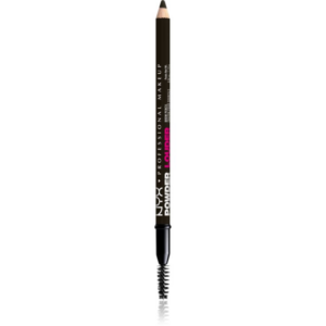 NYX Professional Makeup Powder Louder szemöldök ceruza kefével árnyalat Black 1 db